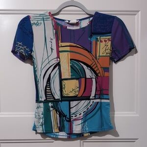 Nygard Colorful Geometric Print T-Shirt